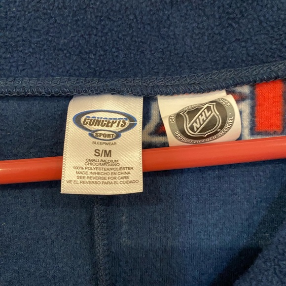 Adult Concepts Sport NHL New York Rangers Footed Union Suit Zip Up-Blue - Picture 6 of 8